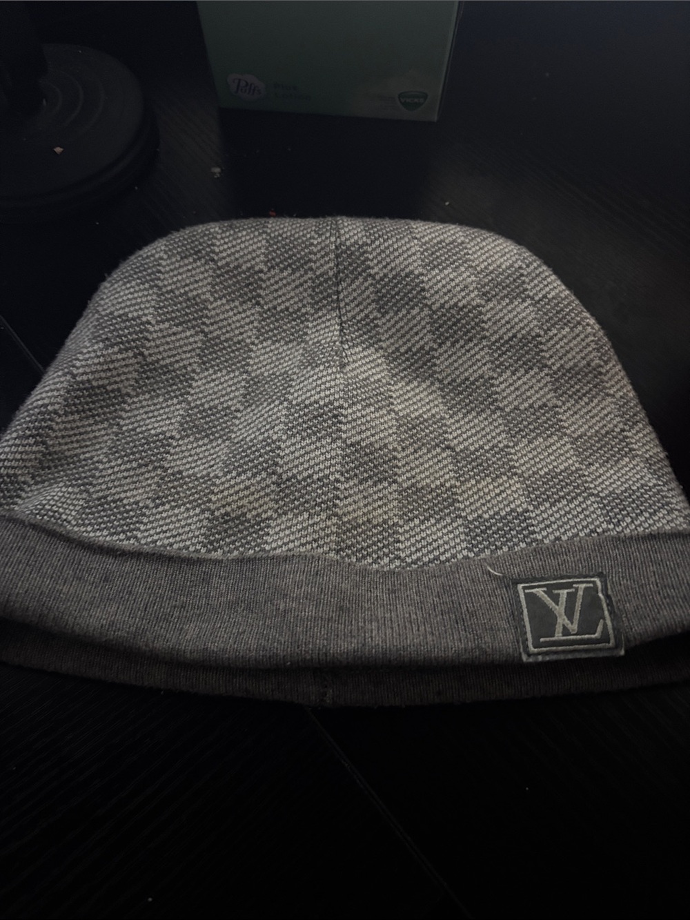 Louis Vuitton Gray Monogram Knit Beanie
